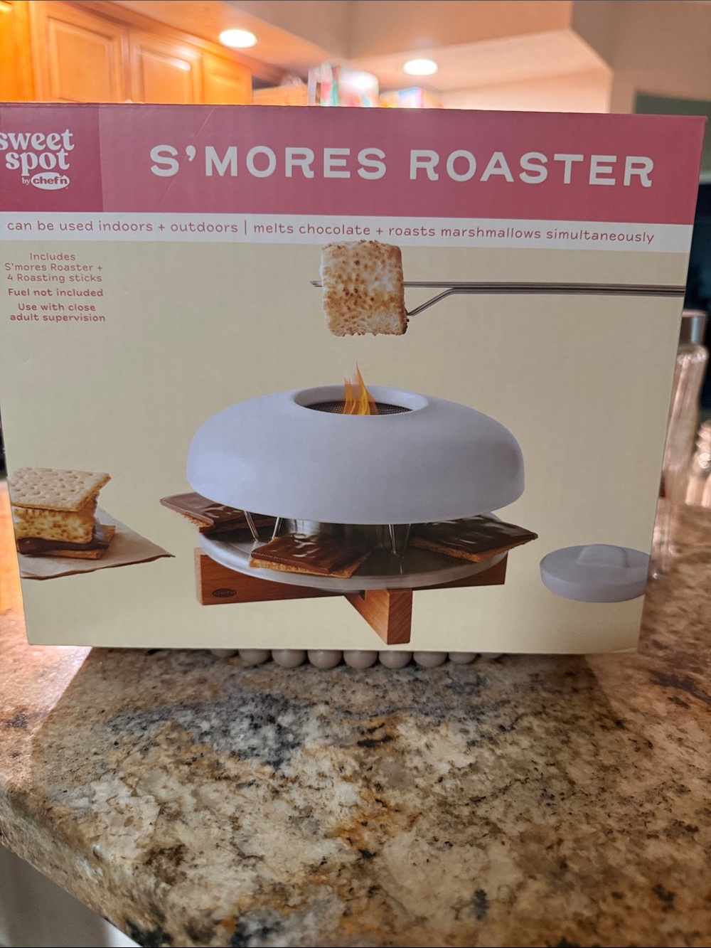 Sweet Spot S'mores Roaster - White Indoor/Outdoor Marshmallow & Chocolate Melter